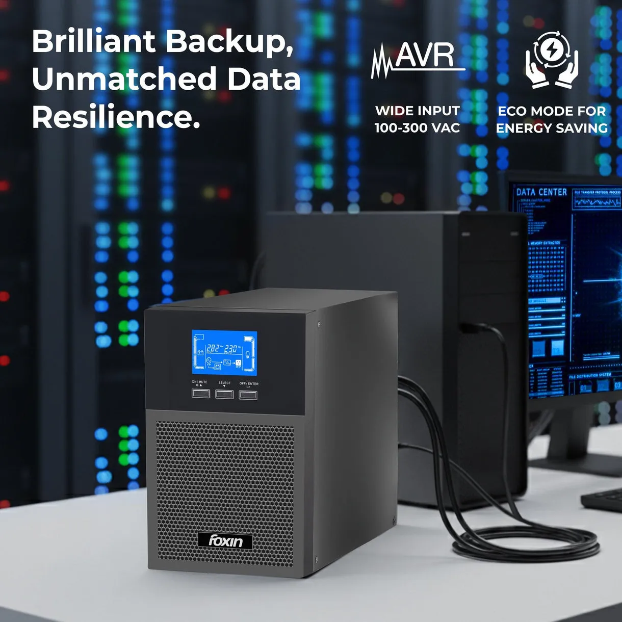 Foxin UPS 1000VA Online (2+2 Warranty) view 5